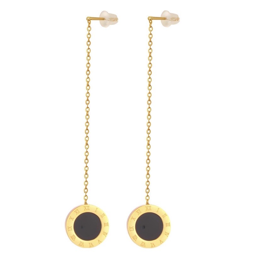 EARRINGS, 18K GOLD PLATED STEEL 87915-0